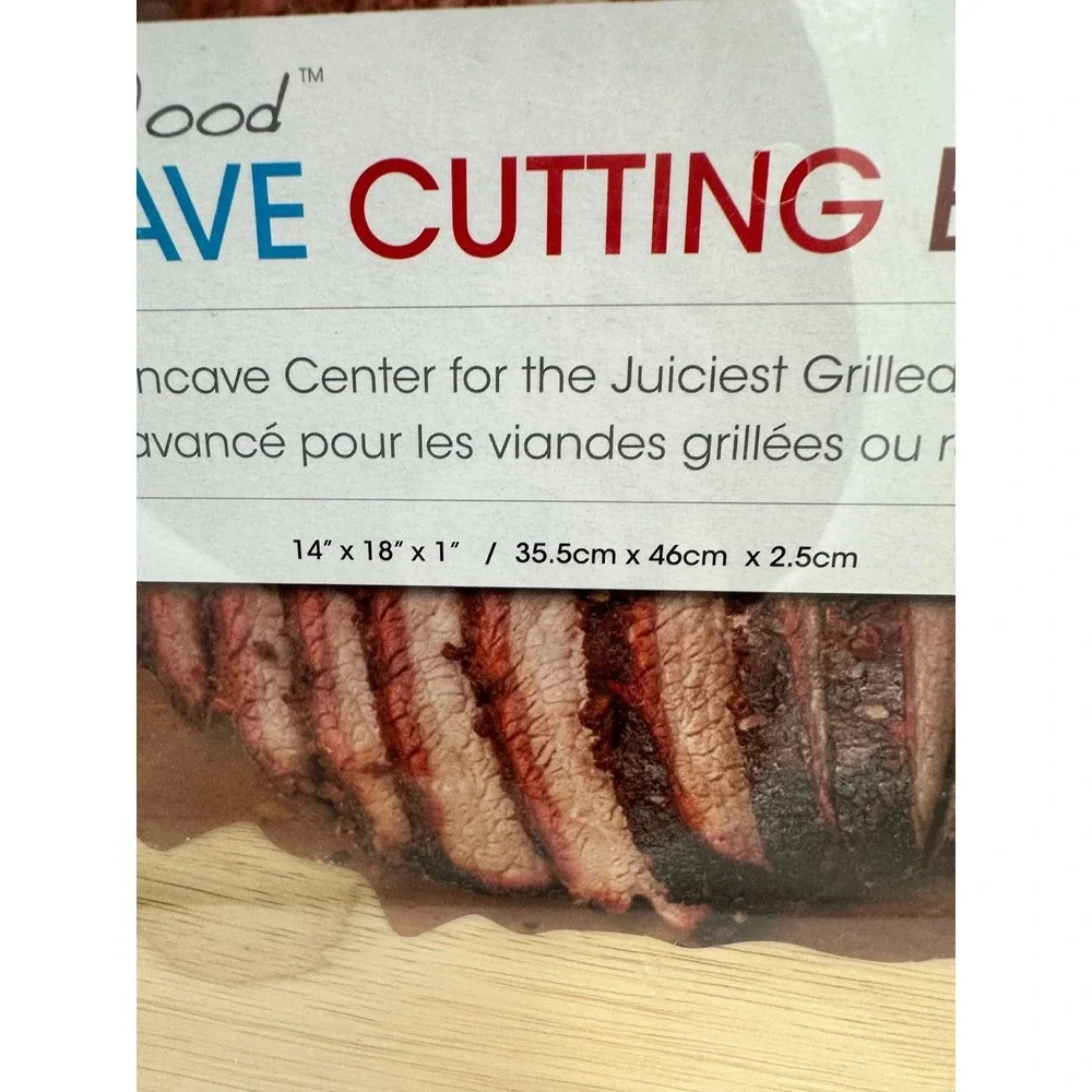 Architec Cutting Board Unisex Gripper Wood Concave Meat Carving Natural‎